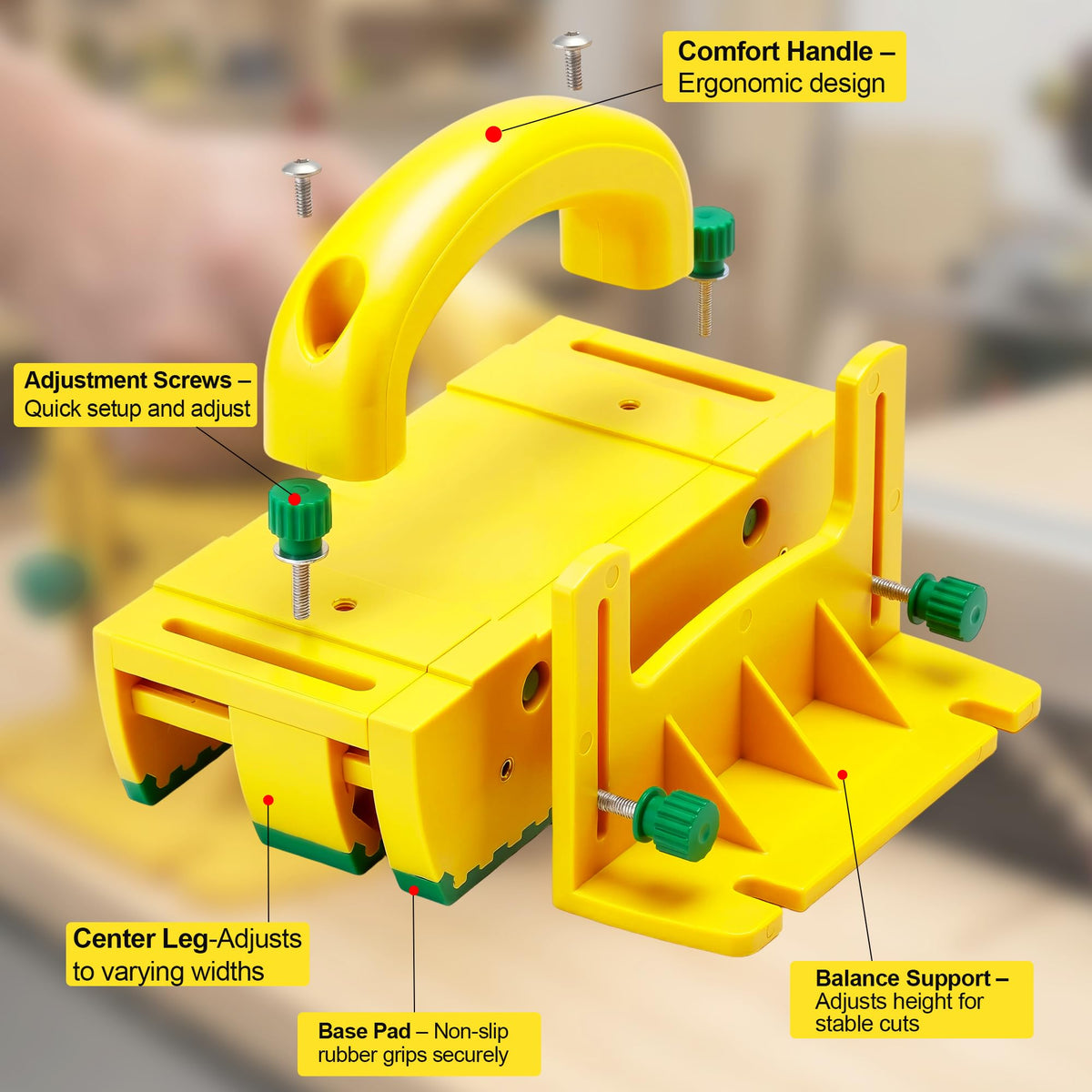 Table Saw Push Block, Anti-Kickback Hand Safety Tool for Woodworking