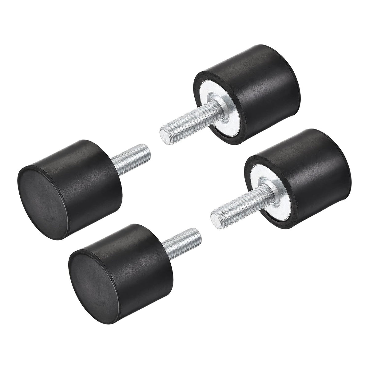 M8 Rubber Mounts, 4pcs Male Thread Vibration Isolator Shock Absorber, for Garage Motor Air Compressor Car Boat Bobbins, D30mmxH25mm