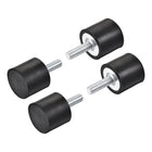 M8 Rubber Mounts, 4pcs Male Thread Vibration Isolator Shock Absorber, for Garage Motor Air Compressor Car Boat Bobbins, D30mmxH25mm