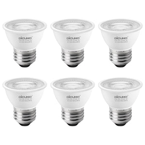 LinkMejor PAR16 LED Birne dimmbar, 50W Eq, Warmweiß 2700K, 550LM, 6-Pack