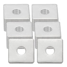 40 Pcs Flat Square Plate Washer, 5MM ID x 18MM OD x 1MM Thick 304 Stainless Steel Flat Pad Spacer Gasket for Bolts Factories Bathroom Repair Shops Construction, Silver