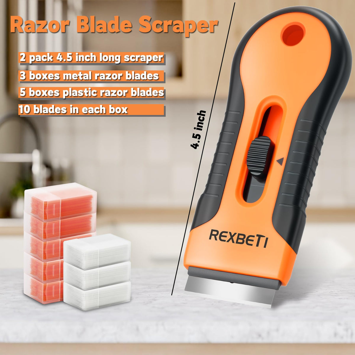 LinkMejor Dălbicuță de Razor, 2 Pack Windows, Dălbicuță pentru Stove de Sticlă