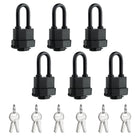 Llaves de bloqueo impermeables para exteriores en pares de 6 piezas, con llave de 1.5"