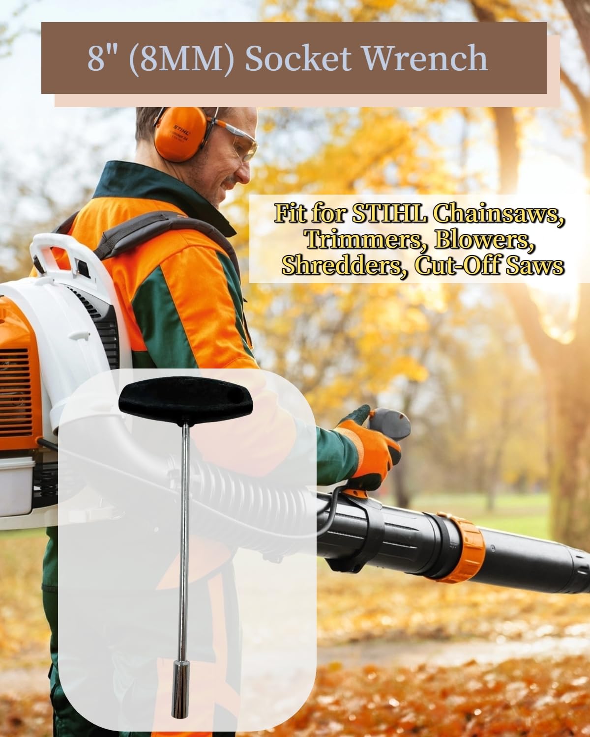 LinkMejor 8mm Soket Çekici, STIHL Kırpıcılar ve Fırtınalara Uygun
