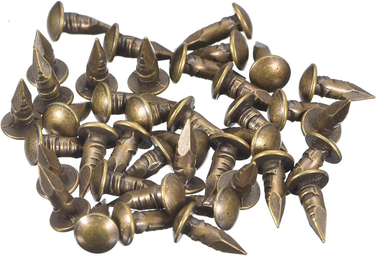 40 Pcs Small Tiny Nails 2.8mmx10mm(DxL) Tiny Brass Nails Hardware Nails Small Nail for Wooden DIY Decorative Boxes Household Accessories, Bronze Tone