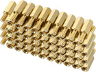 80pcs M3 10+6mm Female Male Thread Brass Hex Standoff Spacer Screws PCB Pillar