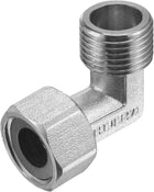 Pipe Fitting Elbow G1/2 Male to Female Thread 2 Way L Shape Hose Connector Adapter, Nickel-Plated Copper