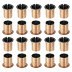 20Pcs Flanged Sleeve Bearing, 18mm Bore x 20mm OD x 25mm Length, 26 x 1.0mm Flange Dia x t Sintered Bronze Bushings Self-Lubricating Bearings for Industrial Equipment
