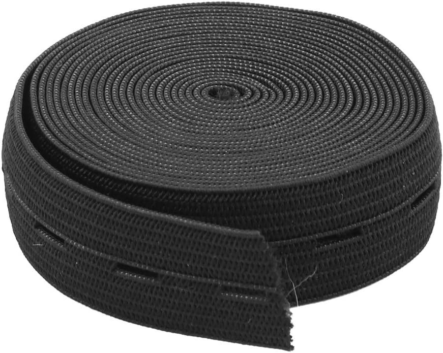 LinkMejor Polyester Tailoring Sewing Stretchy Knitting Elastic Band Strap 2.73 Yards Black