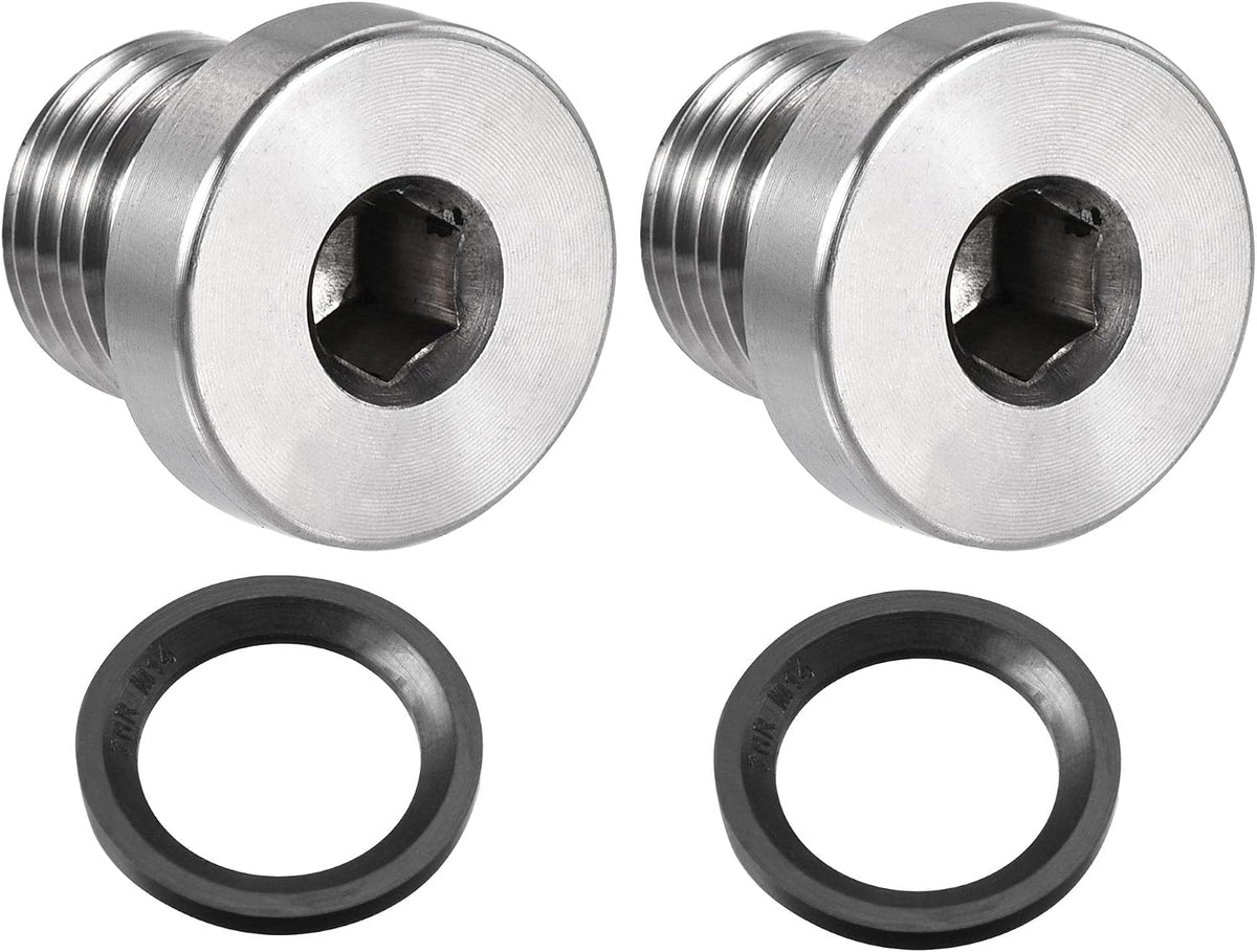 Accoppiamento filettato in acciaio inossidabile a testa esagonale interna M20x1.5 con anello sigillante per terminare estremità di tubo 2Pcs