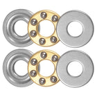 F3-8M Thrust Ball Bearing 3mm x 8mm x 3.5mm Brass with Washers ABEC3 2pcs