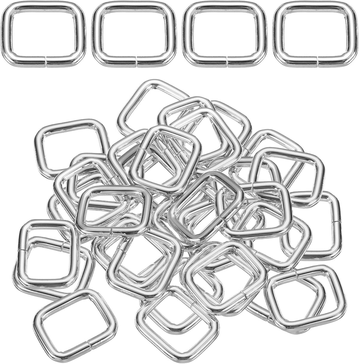 Boucles de boucle en métal rectangle, ceinture carrée