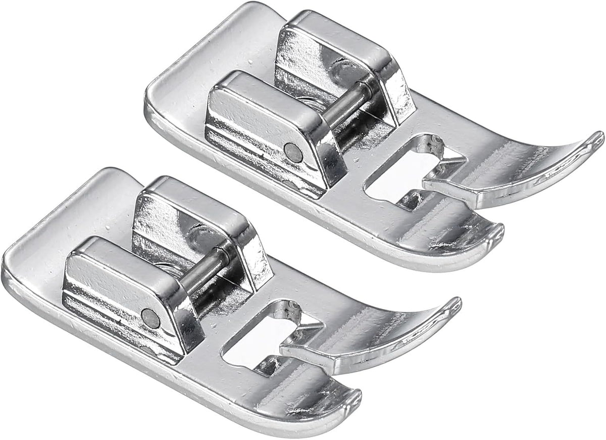 2pcs Zig Zag Straight Presser Feet Sewing Machine Presser Foot for Low-Shank Sewing Machines,Silver