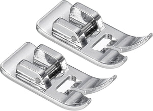 2pcs Zig Zag Straight Presser Feet Sewing Machine Presser Foot for Low-Shank Sewing Machines,Silver