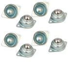 15mm Diameter Flange Mounted Conveyor Roller Ball Bearing Transfer Units 8pcs