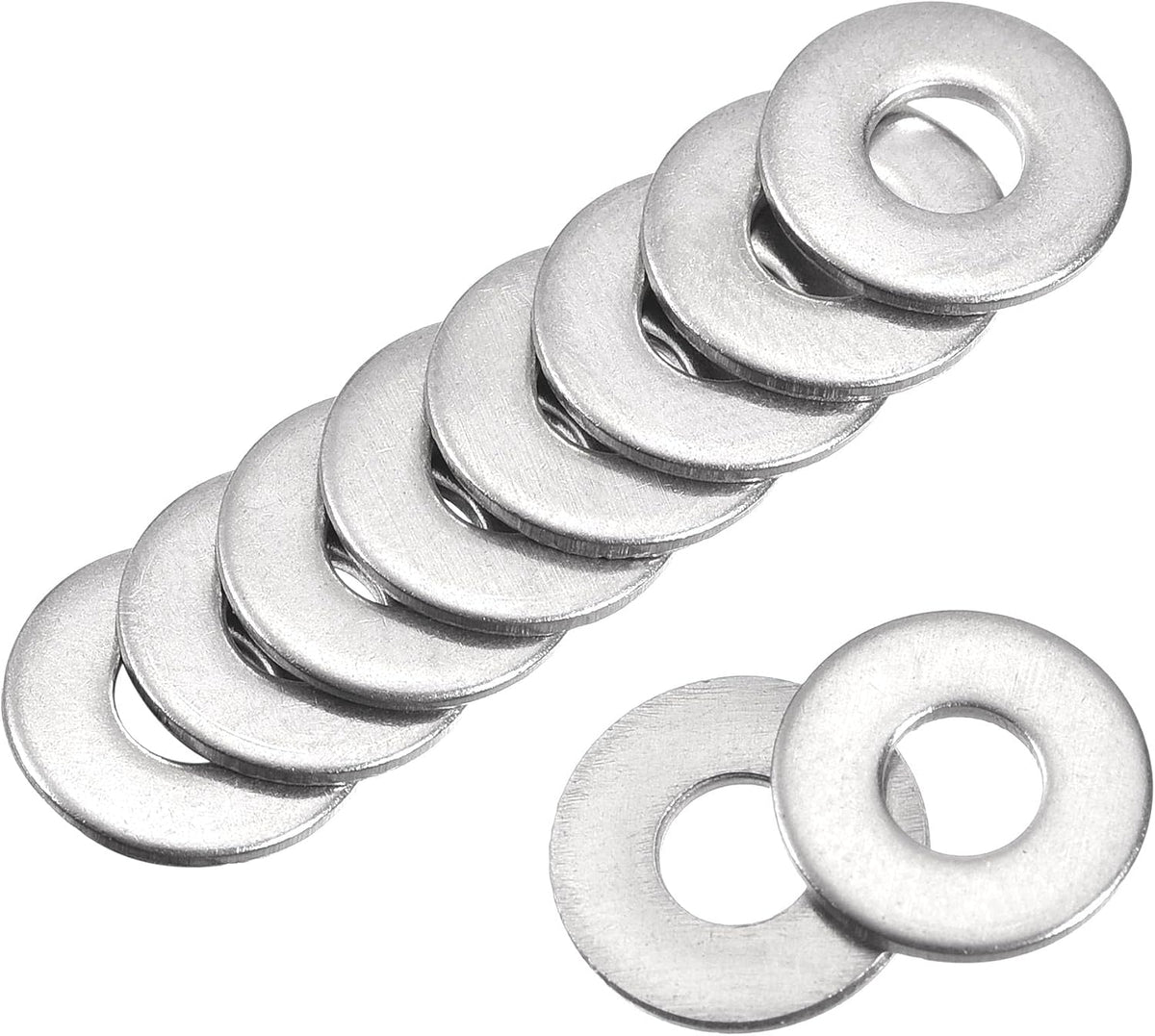 #8 316 Stainless Steel Flat Washer for Screw Bolt 50Pcs