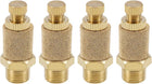 Top Adjustable Pneumatic Air Exhaust Muffler Copper 1/8 BSPT Gold Tone 4pcs