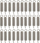 Extended Tension Spring Wire Diameter 0.012", OD 0.08", Free Length 0.39" Stainless Steel Small Dual Hook Tension Spring for Machinery Construction Industrial 100pcs