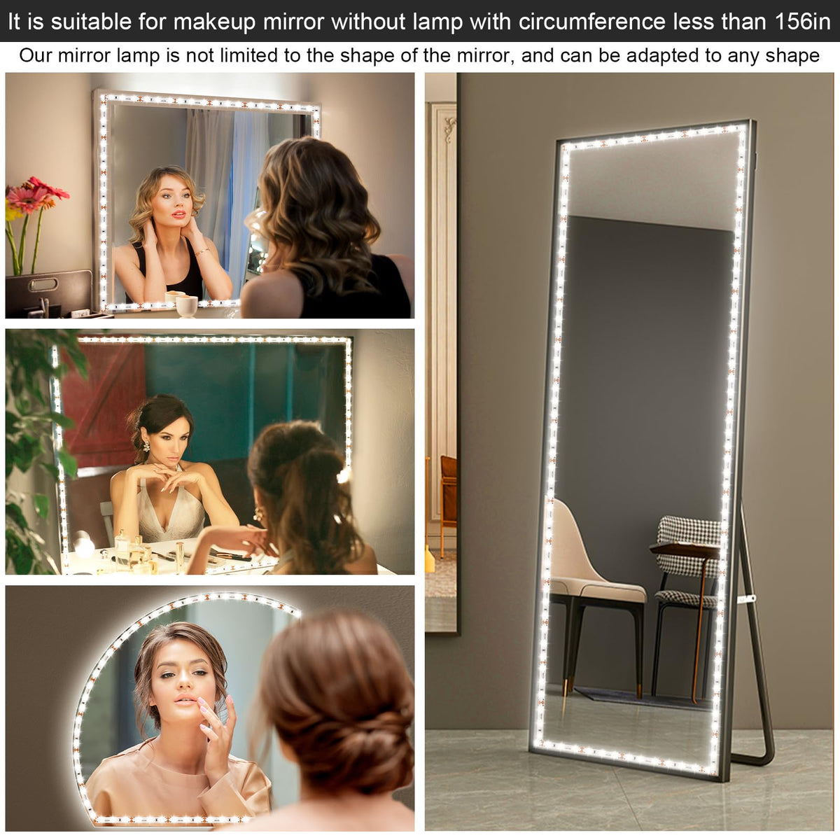 LinkMejor Luminatoare LED pentru oglindă de machiaj, 6000K Lumină de zi