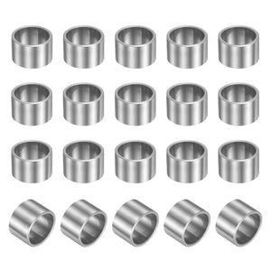 20 Pcs Sleeve Bearings, 16mm Bore x 19mm OD x 12.5mm Length, Self-Lubricating Sintered Iron Bushings