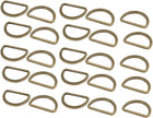 25mm Indersidebredt Zinkalloy Flad Typeret D svejset Ring Bronzetone 25stk