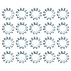 20Pcs 7/16 External Tooth Lock Washer, Zinc-Plated Carbon Steel Multi-Tooth Star Washer Locking Fastener, Silver Tone
