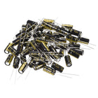 Aluminum Radial Electrolytic Capacitor with 1uF 400V 105 Celsius Life 2000H 6.3 x 12 mm Black 50pcs
