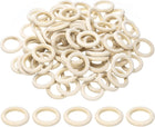 100 PCS 35mm /1.4in inch Natural Wood Craft Ring, Small Wooden Rings Circle, Unfinished Solid Wood Pendant Connectors for DIY Craft, Macrame, Ring Pendant and Jewelry Making