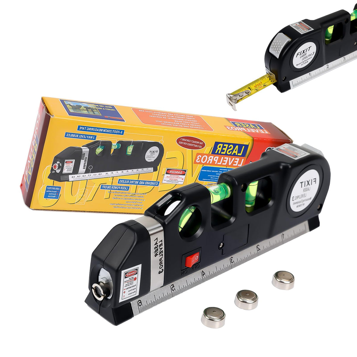 LinkMejor Laser Level Line Tool, Standard Kryds Linje Laser Leveler Beam Kit