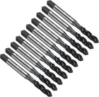 10pcs Spiral Flute Thread Taps M5 x 0.8 H2 Metric Machine Threading Tap Bit, Nitrided Coated Screw Tapping Repair Tool, M2 High-Speed Steel (HSS6542)