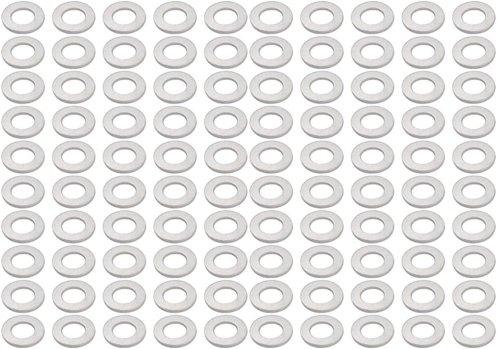 100Pcs 12mmx22mmx2mm Aluminum Motorcycle Hardware Drain Plug Washer