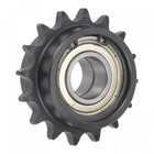 Chain Idler Sprocket, 20mm Bore 1/2" Pitch 16 Tooth Tensioner, Black Oxide Finish C45 Carbon Steel with Insert Double Bearing for ISO 08B Chains