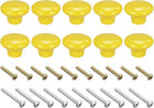 38x28mm Keramik-Schrankgriffe, 10 Stück Pilzform Türgriffe Gelb