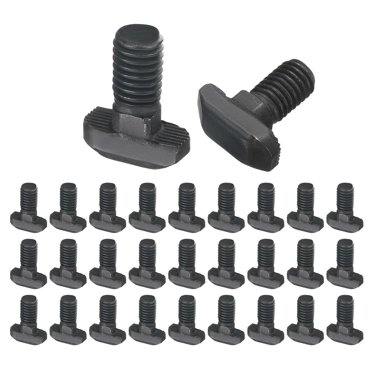 30pcs M8x16mm t Slot Drop-in Bolt, Carbon Steel Hammer Head Bolts t Shape Stud Sliding Screw for European Standard 40 Series Aluminum Profile