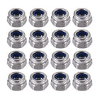 100 Pieces Stainless Steel 304HC Hex Nylock Nyloc Nut A2-70