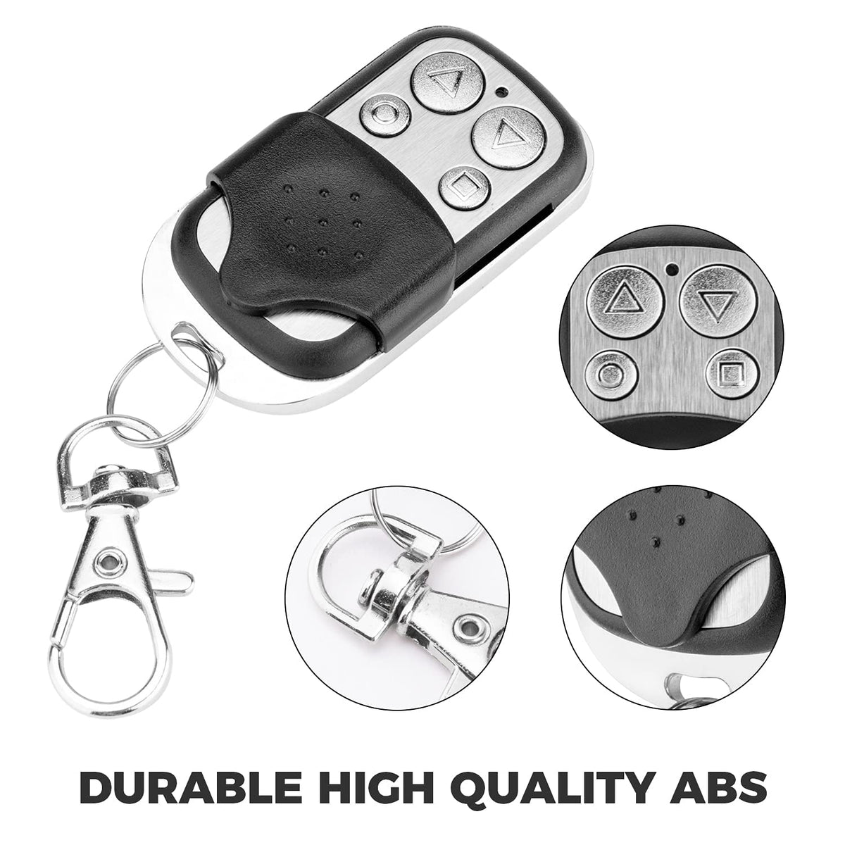 LinkMejor Controle Remoto para Abridor de Portão Deslizante Automático (Placa de 24 bits), Acessório de Hardware do Sistema de Acesso de Porta 433MHz 2pcs