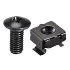 M6 x 12mm Cage Nuts and Screws Carbon Steel for Rack Mount Server Shelve Cabinet Set of 10