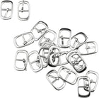 20 Pcs Rectangular Metallic Single Prong Pin Shoes Buckles