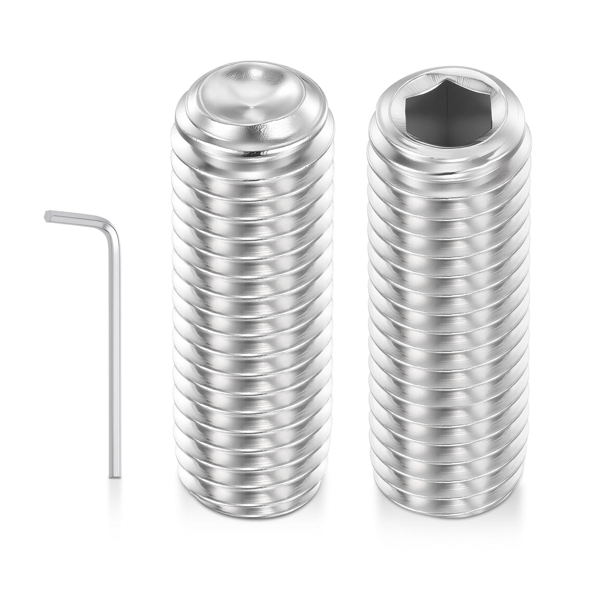 LinkMejor 4 pezzi di set di viti a sfera per tazze, tipo Hex, M12, 1,75x35mm, acciaio inossidabile 304