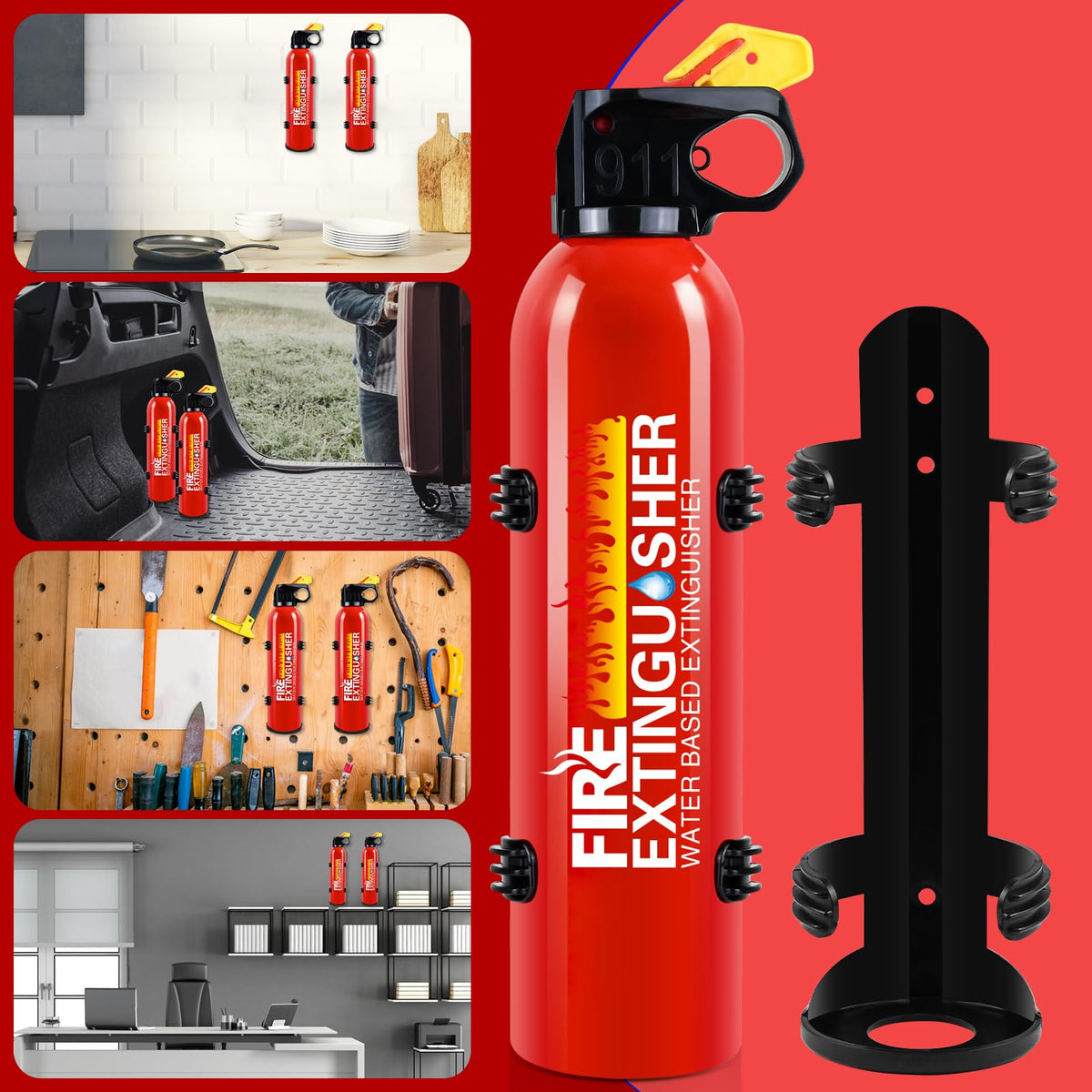 Fire Extinguisher for Home, 2 Pack Car Fire Extinguishers with Mount
