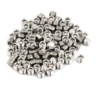 M4x3mm Metric 304 Stainless Steel Hex Socket Set Flat Point Grub Screws Silver Tone for Towel Rack Door Knob 100pcs