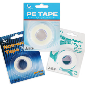 LinkMejor Tıbbi Bant Çeşitli Paket 3 Roll PE, Dokumsuz, pamuk bant
