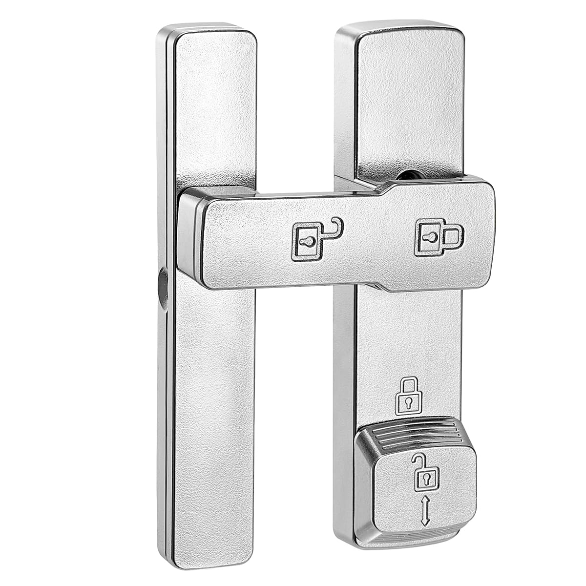 Silvery 180 Degree Barn Door Lock,Flip Gate Latches Hardware