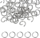 80pcs Open Jump Rings, 10mm Stainless Steel Split O Rings 1.7mm Thick Connector Ring for Bracelet Necklace Pendant Jewelry Keychain DIY Craft Making, Silver