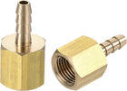 Brass Barb Hose Fitting Connector Adapter 1/8 Barbed x 1/8NPT Female Pipe 2pcs