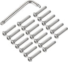 M6x30mm Torx Security Machine Screw, 20pcs Pan Head Screws Inside Column, with T30 L-Type Wrench, 304 Stainless Steel Fasteners Bolts