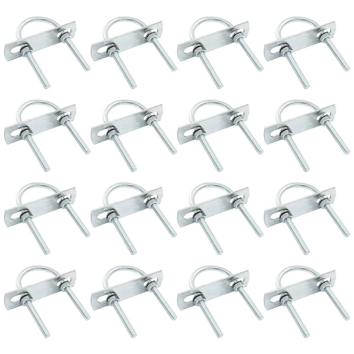 LinkMejor Round U Bolts, 16 Sets, 1.33" Inner Width, 75mm Length