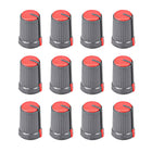 12Pcs Potentiometer Volume Control Knob Cap Plastic Red 6mm Shaft Dia. Rotary Knob 12mm Dia. X 17mm Height