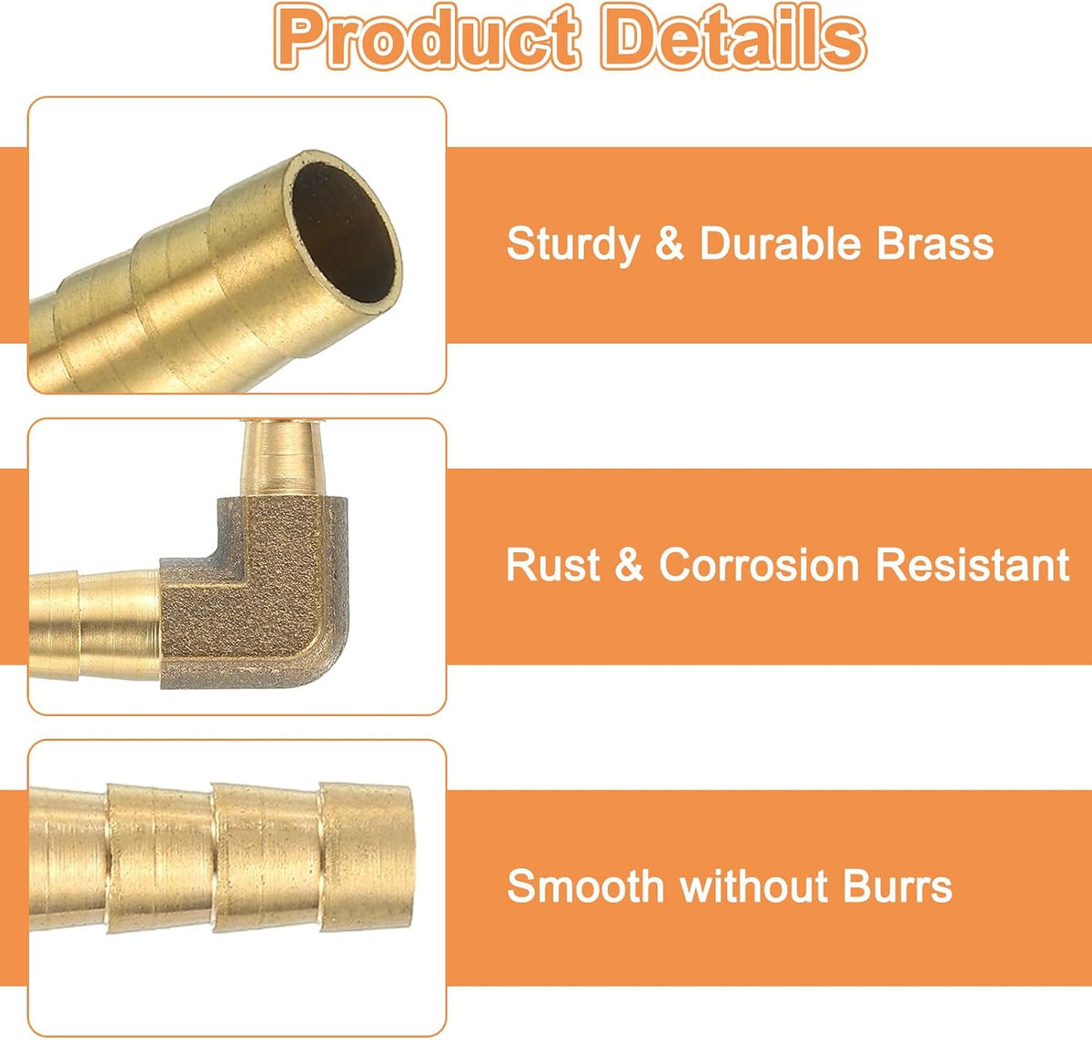 2 Pz Fitting a Giunzione di Angolo Retto in Bronzo per Tubo, 1/4"x3/16" ID Fitting in Bronzo per Tubo, Regolatore per Tubo di Aria Fitting per Connettore di Tubo di Acqua Carburante Aria, Tubi di Olio