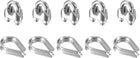 Wire Rope Cable Clip Kit for M3, Included Rope Clamp 5Pcs and Thimble Rigging 5Pcs, 304 Stainless Steel U Bolt Saddle Fastener